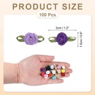 100pcs Light Purple dark Purple Ribbon Roses 5 8 x1-3 16  Mini Roses