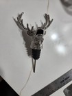 Jagermeister - Stag elk deer Head Metal Bottle Pour Spout - rare  2x
