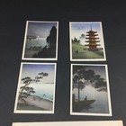 Vintage 1920 s Antique 4  Japanese Landscape Paintings Lot Of 4