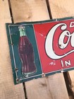 Vintage Antique Coca Cola Coke Sign 1930s 1940s Tin Embossed