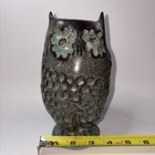 Vintage Bennington Pottery Owl Coin Piggy Bank Mid Century Modern Stoneware Blue