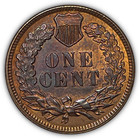 1880 Rainbow Toning Indian Head Cent Uncirculated Unc Coin  17588