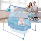 Electric Bluetooth Baby Cradle Portable Bassinet Rocking Crib Infant Bed Swing