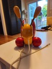 Vintage 1970s Kouvalias Greece Wooden Pull Toy Snail Good Condition