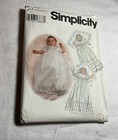 Simplicity Pattern 9150 Size A  xxs-l  Baby Christening Gown Slip Bonnet Uncut
