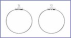 100 Silver Plated Beading Hoops   Findings   Wine Charms   20mm W  Loop  0 78  