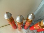 Rare Vtg Skittles Vilac Firemen Solid Wood Bowling Game Lot 5pcs  Made In France