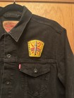 Vintage 90s Levi   s Black Denim Trucker Jacket Sz M Medium W  90s Patches