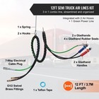 12ft 3-in-1 Semi Truck Air Lines Kit With 2pcs Glad Hands And Handles