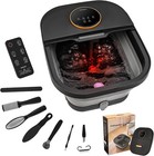 Foot Spa Bath Massager With Heat  Bubble  Temperature Control  Remote Control   