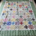 Handmade Patchwork Quilt     50    X 60        New     Multi-color Stars     Machine Quilted