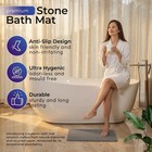 Stone Bath Mat Quick Dry Anti-slip Gray 60x39cm Set