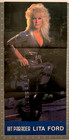 Ronnie James Dio   Lita Ford Original 1986 Trifold Poster Magazine Pinup