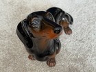 Beswick Vintage Dachshund Figurine Black Brown Hand-painted  Large  England