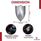 Medieval 20g Steel Shield Polished Finish Renaissance Faire Larp Armor Prop