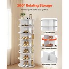 Uimoso 7-tier Rotating Shoe Rack Tower With 360   Spinning Design  White
