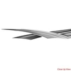 Crownline Boat Graphic Hull Decals 22002   Silver Black  2pc 