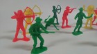 1950-60 Us Marx Tim-mee Toy Cowboy Indian Play Set Lot Of 12 Plastic Vintage 
