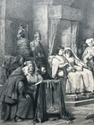 Vintage 1895 Antique Print The Ballad Singer Photogravure Original