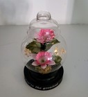 Vintage Glass Flower Dome Globe      Kitsch Gift You re The Greatest