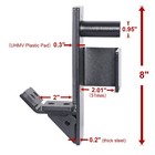 Syl Fitness J-hooks For Squat power Rack - 2 x2   For 2 x2  With 1  Hole