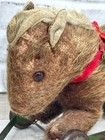 Vtg Rare 50s Chiltern  Steiff  Mohair Pull Along Pony Horse Toy On Metal Wheels