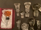 Lot Of 17 Vintage Crystal Glass Stoppers For Decanters Perfume Bottles Corks