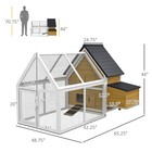 65  Chicken Coop Wooden Chicken House Rabbit Hutch Poultry Cage Hen Pen Backyard