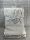 Baby Gear White Embossed Baby Blanket Off White Security Lovey Unisex New