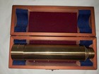 Japanese Brass Expanding Telescope 30 X 40 Mm In Wooden Case  Works Great