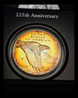 2017 P Liberty Silver Medal Toned Proof Silver Coin 1 Oz Rainbow Toning