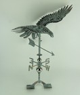 Zeckos Verdigris Patina Metal Flying Eagle Weather Vane With Roof Mount