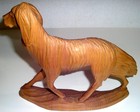 Vintage Borzoi Russian Wolfhound Carved Wood Figurine