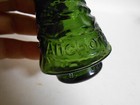Vintage Bottle Anchor Glass Green 1987 Happy Holiday Christmas Tree Container