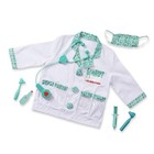 Melissa   Doug Doctor Role Play Bundle - 8-piece Kids Costume Set With 25-pie   