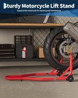 450 Lbs Motorcycle Stand Lift-rear Bracket   Red   1 Piece   With Gloves