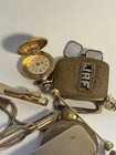 Antique Vintage Grandpa s Junk Drawer Lot Men   s Jewelry Cufflinks Etc