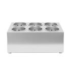 Flatware Holder Commercial Stainless Steel Cylinder Flatware Restaurant 6-holes 