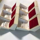 Lot Of 6 Vintage Retail Ring Boxes Plastic velvet Red