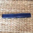 Blue And White Striped Cotton Belt Boys Sz 3t Brass Loop Closure