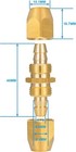 Air Hose Repair Kit  2 Pack 3 8-inch Reusable Solid Brass Hose-end Rep