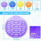 48 Pack Urinal Deodorizer Screen With 100 Gloves  Odor Protection   3d Wave Anti