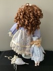 Set Of 2 Vintage Dolls With Umbrella And Display Stand  lot 15 