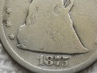 1875-s 20 Cent Piece Rare Key Date Type Coin Vg Cleaned Scratched Twenty Cent