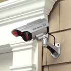 Silver Mock Solar Security Camera
