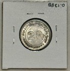1901 Straits Settlements 20 Cents Silver Coin - Km 12