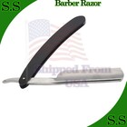 Barber Straight Cut Throat Shaving Razor Shave Black Handle