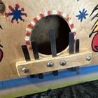 Vintage Handmade Jamaican Marimbula Rhumba Finger Piano Box 8   h X 12  L  X 3 5   w