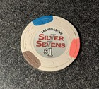 Silver Sevens Casino  1 00 Gaming Poker Chip Las Vegas  Nv Nevada