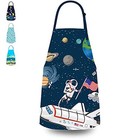 Kids Apron For Boys  Unisex Apron With Adjustable Neck Strap  Kitchen Darkblue